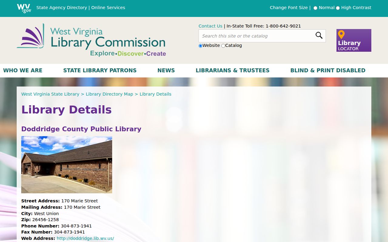 Doddridge County property records local library history source