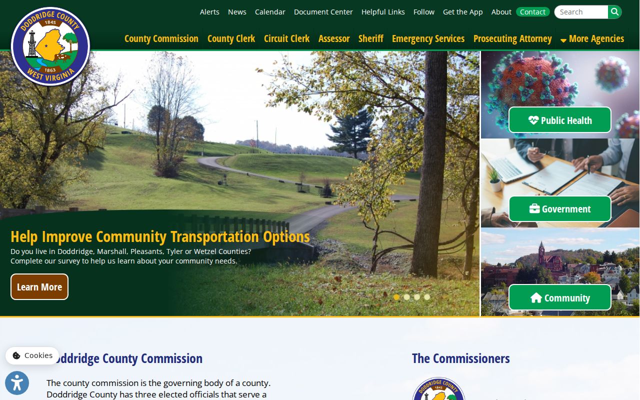 Doddridge County property records official county office directory