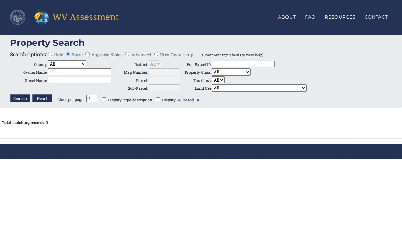 Doddridge County property records statewide assessment search